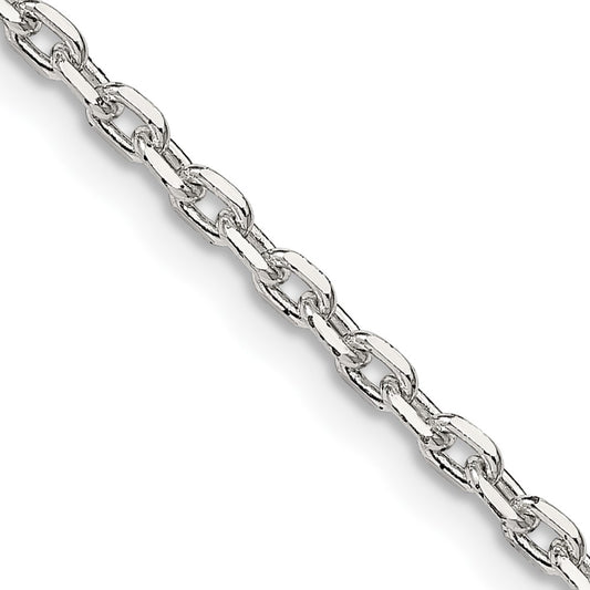 Buy Stylish 2.75mm Sterling Silver Beveled Oval Link Chain - Affordable Price!