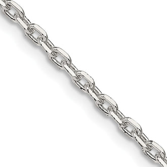Buy Stylish Sterling Silver 2.75mm Beveled Oval Link Cable Chain - Luxury Value!