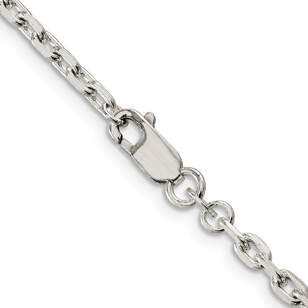 Exclusive 3.25mm Sterling Silver Beveled Oval Link Cable Chain - Stylish Value