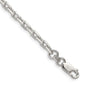 Exclusive Sterling Silver 3.95mm Beveled Oval Link Cable Chain - Stylish Value-1