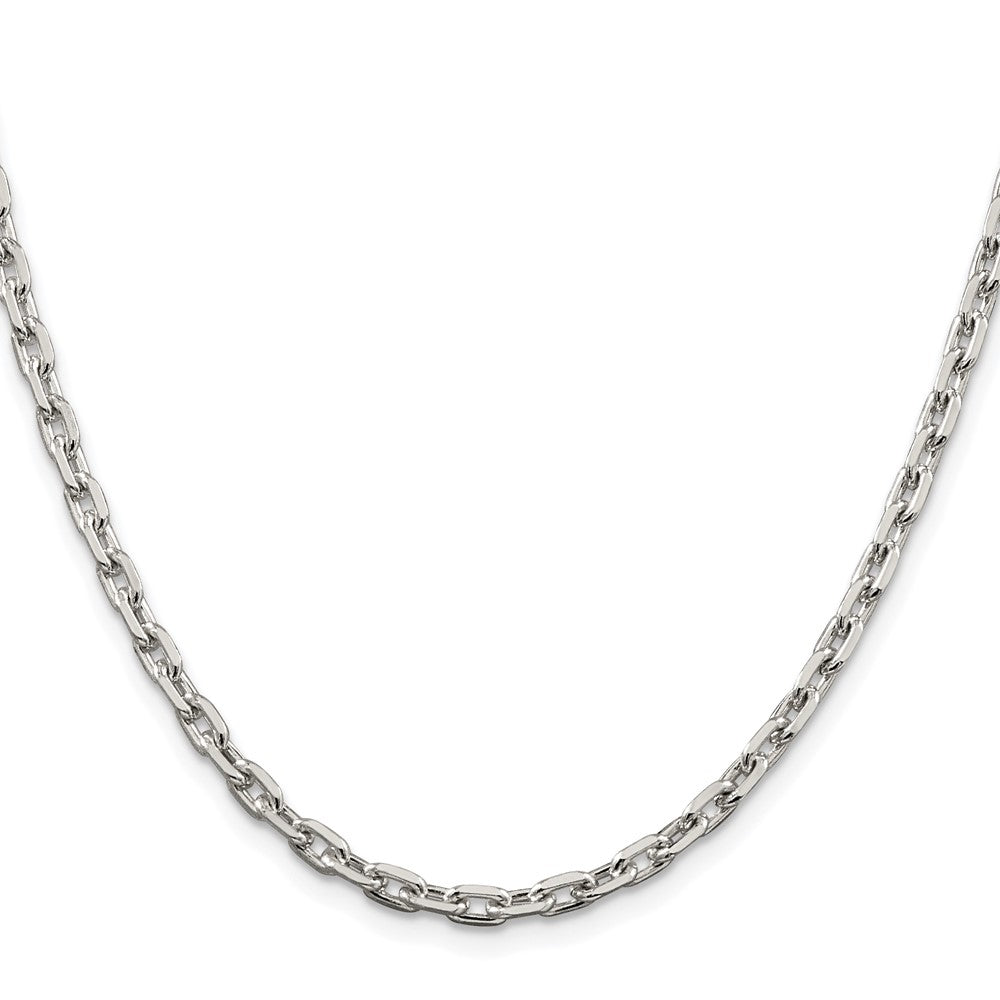 High-Quality Rhodium-Plated Sterling Silver 3.95mm Cable Chain | Stylish Value
