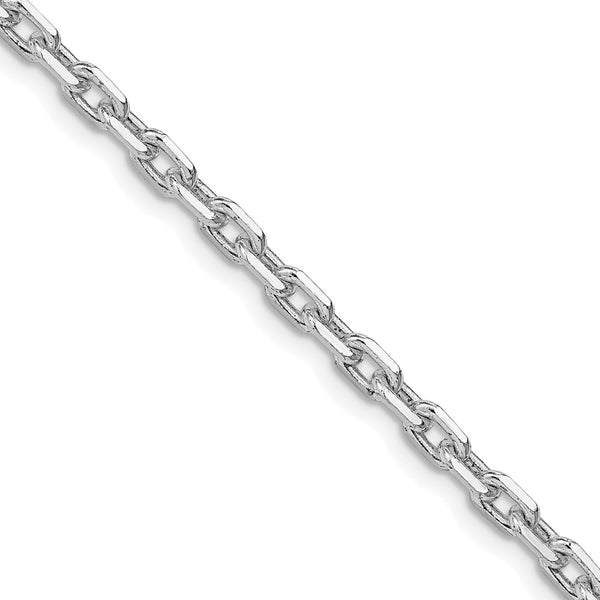 Rhodium-Plated Sterling Silver 3.95mm Beveled Oval Chain - Style GR1-1031620