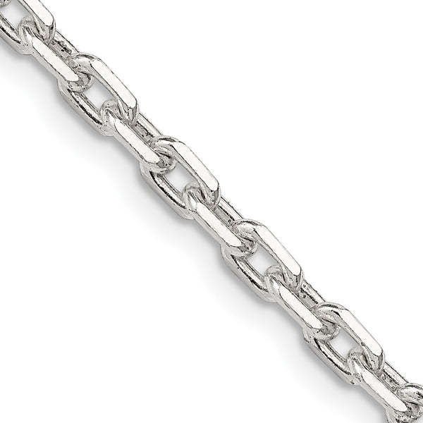 3.95mm Beveled Oval Link Cable Chain in Sterling Silver - Style GR1-1031566