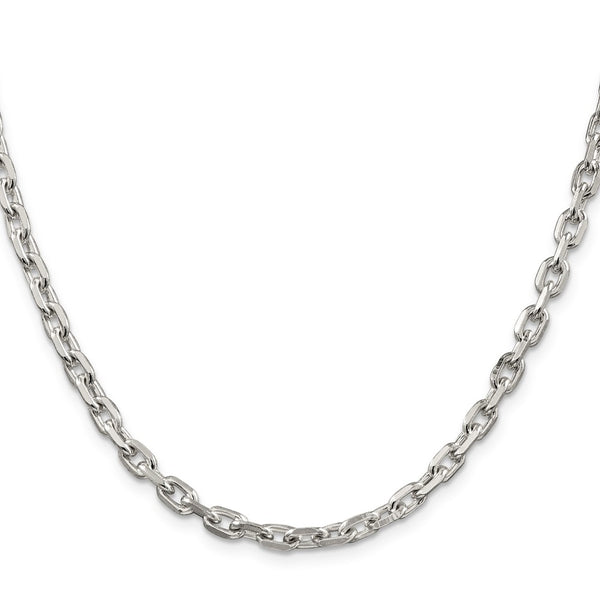 4.9mm Beveled Oval Link Cable Chain in Sterling Silver - Style GR1-1031576