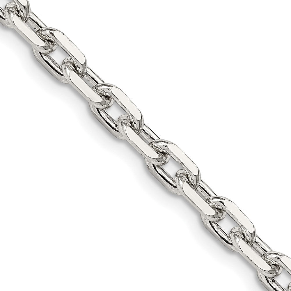 Exclusive 4.9mm Sterling Silver Beveled Oval Link Chain - Affordable Luxury
