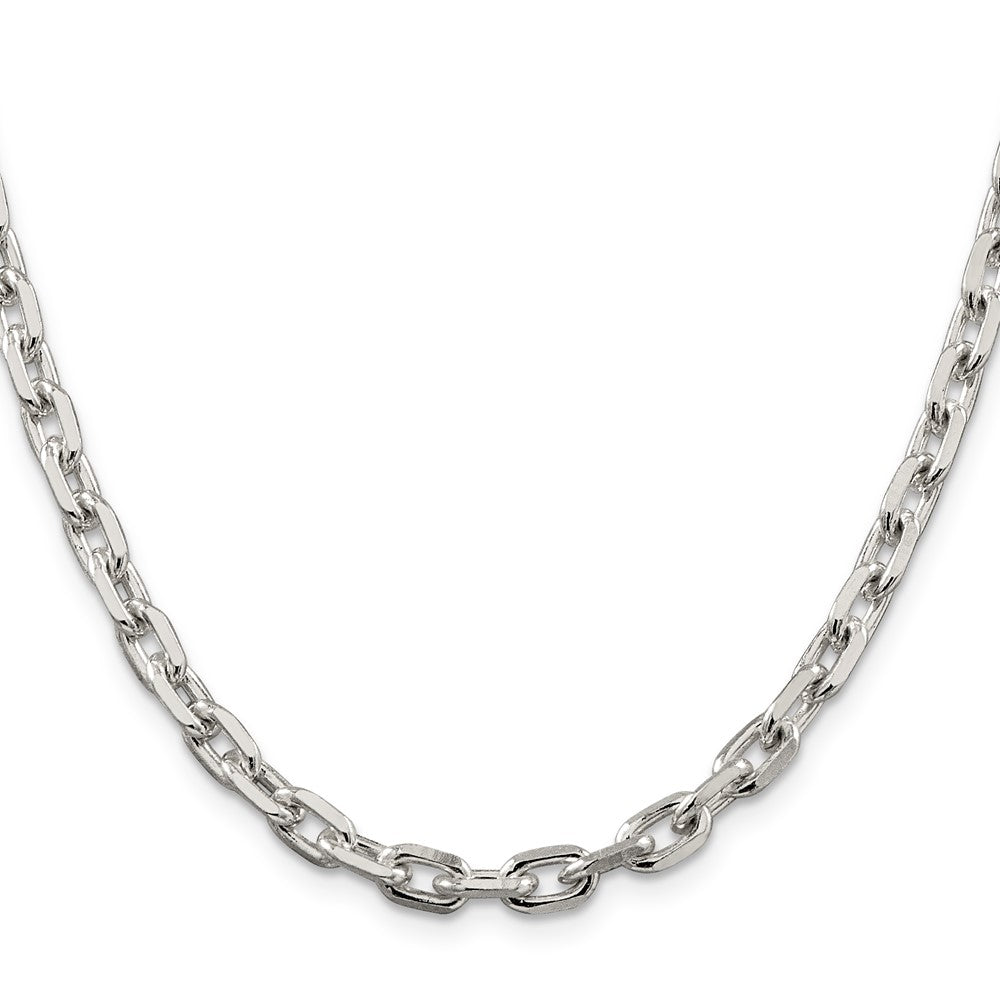 Exclusive Sterling Silver 5.4mm Beveled Oval Link Cable Chain | Stylish Value