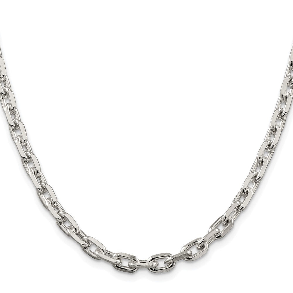 Buy Luxury Rhodium-Plated Sterling Silver 5.4mm Oval Cable Chain Online