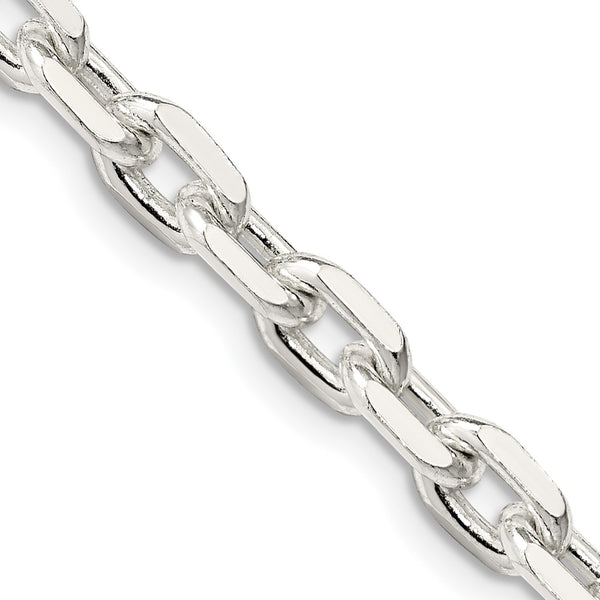 5.4mm Beveled Oval Sterling Silver Cable Chain - Style GR1-1031631