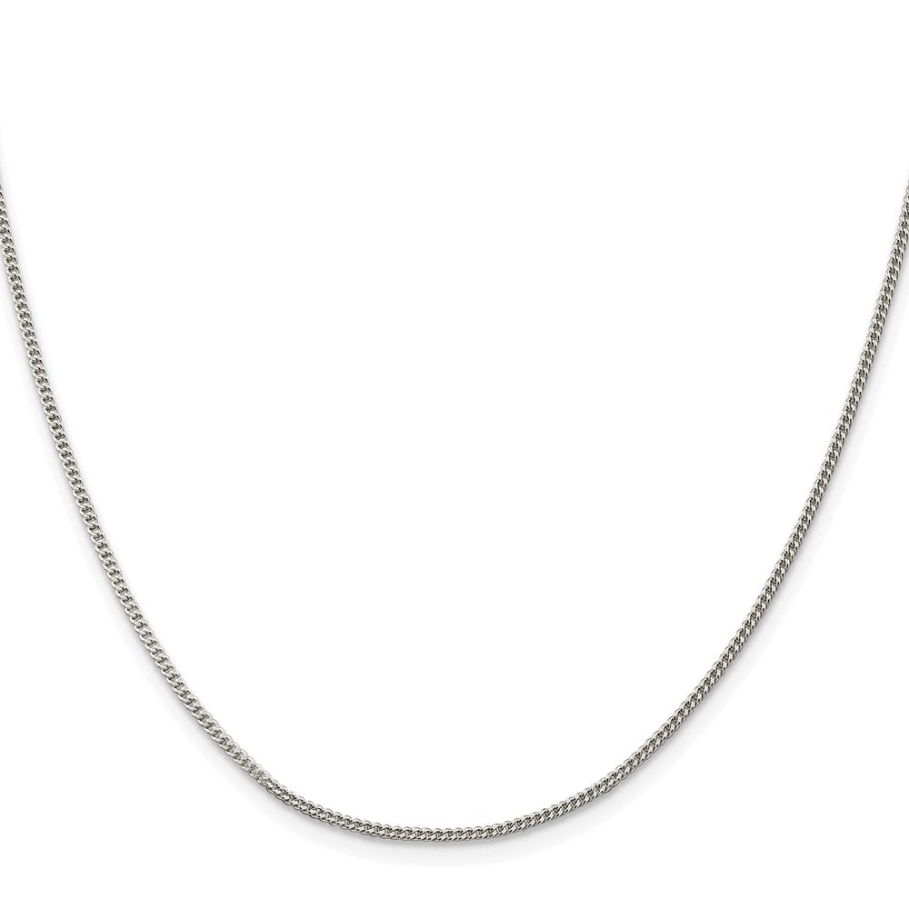 High-quality Rhodium-Plated Sterling Silver 1.5mm Curb Chain - Stylish Value