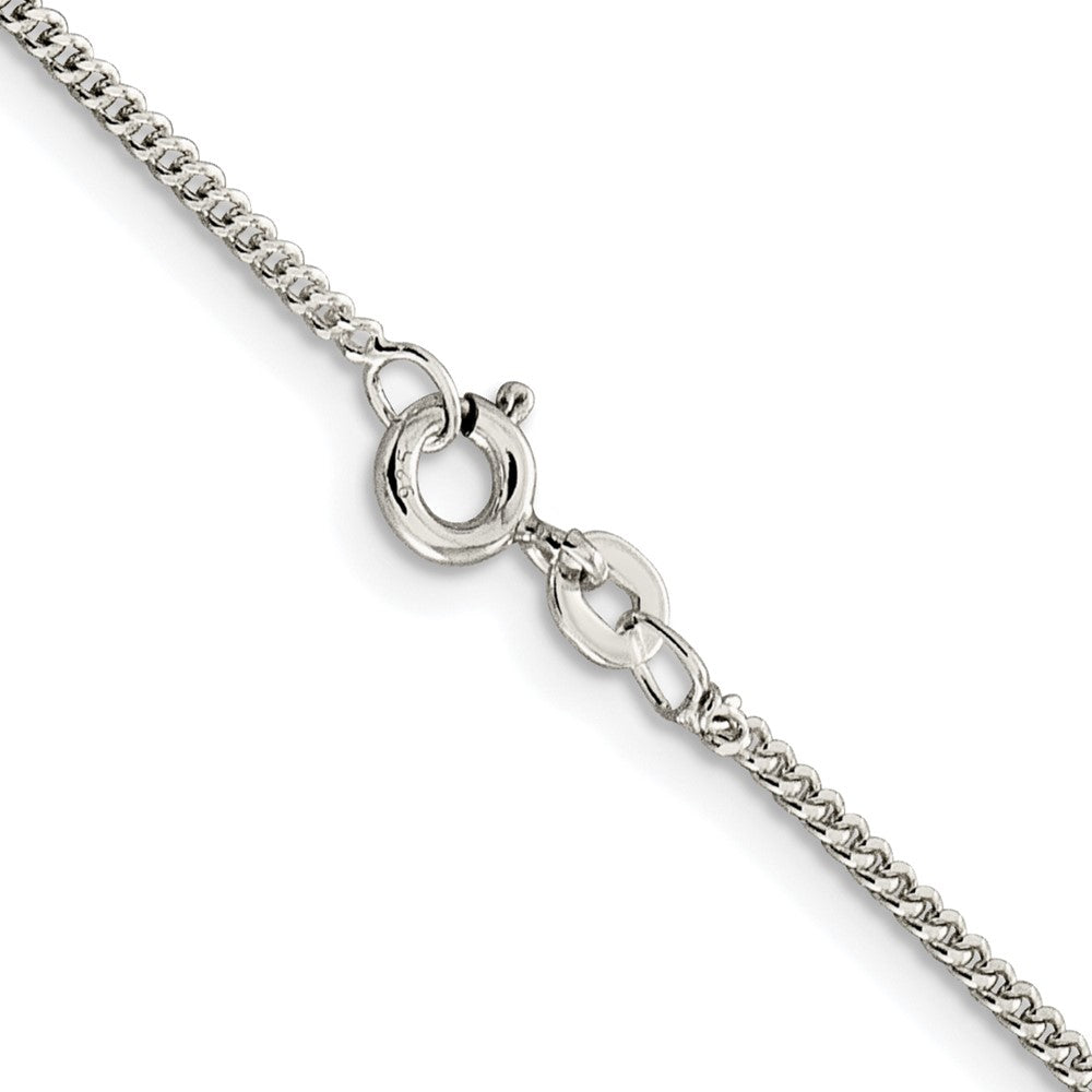High-quality Rhodium-Plated Sterling Silver 1.5mm Curb Chain - Stylish Value