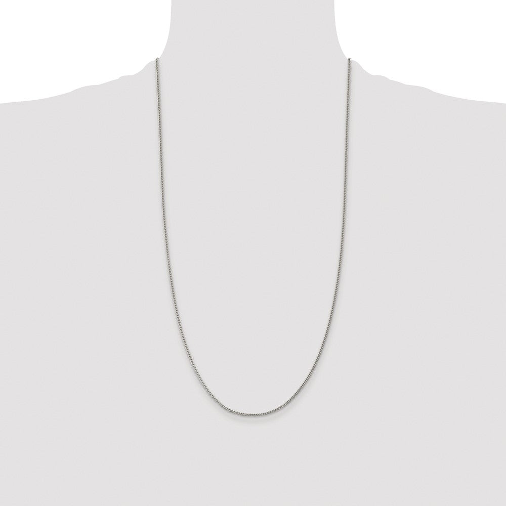 High-quality Rhodium-Plated Sterling Silver 1.5mm Curb Chain - Stylish Value