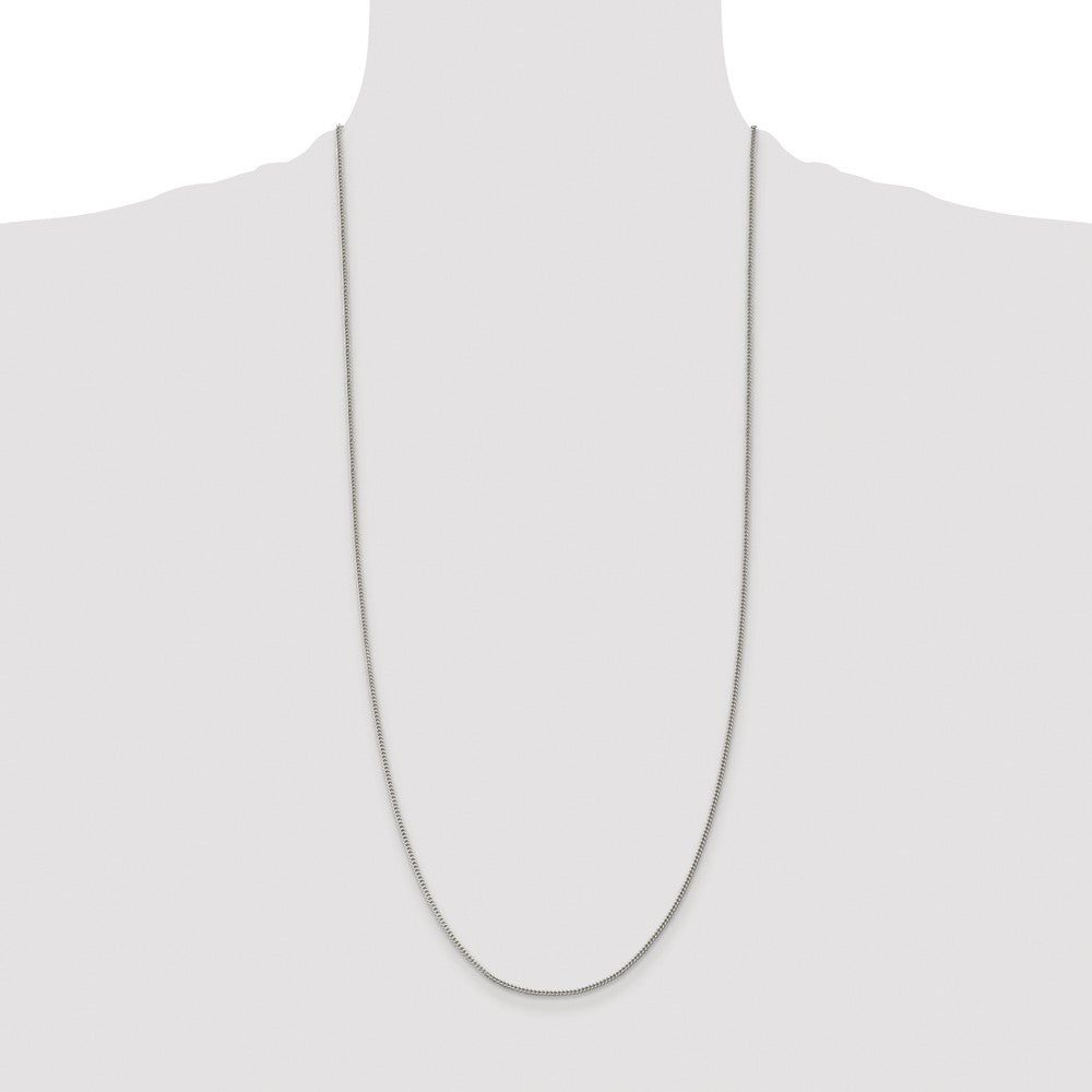 Buy Exclusive 1.5mm Rhodium-Plated Sterling Silver Curb Chain | Stylish Value