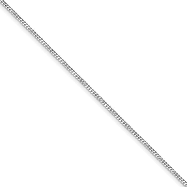 Rhodium-Plated Sterling Silver 1.5mm Curb Chain