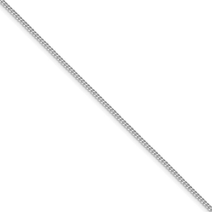 High-quality Rhodium-Plated Sterling Silver 1.5mm Curb Chain - Stylish Value-1