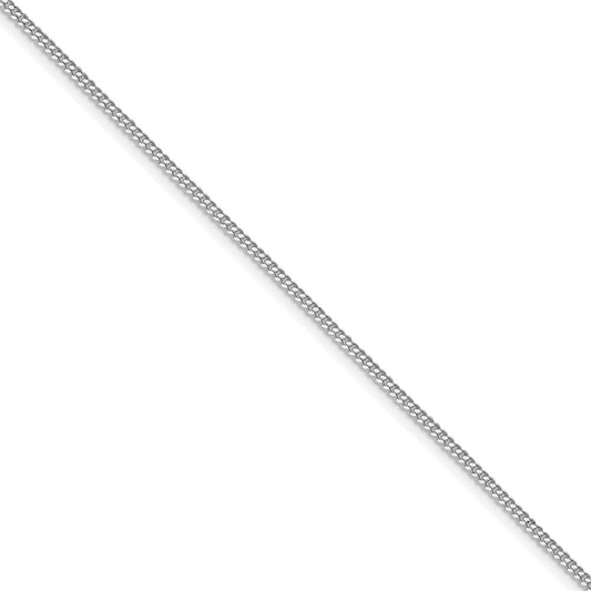 Buy Exclusive 1.5mm Rhodium-Plated Sterling Silver Curb Chain | Stylish Value
