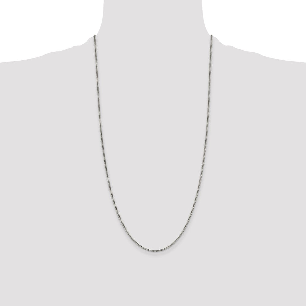 High-quality 1.75mm Sterling Silver Curb Chain - Stylish & Affordable Jewelry