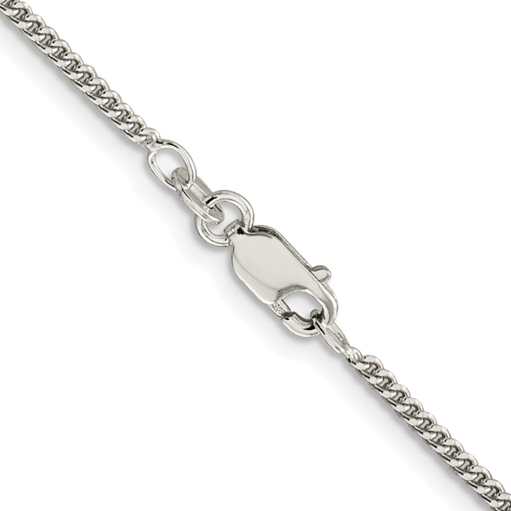 Buy Stylish Rhodium-Plated Sterling Silver 1.75mm Curb Chain - Affordable Elegance