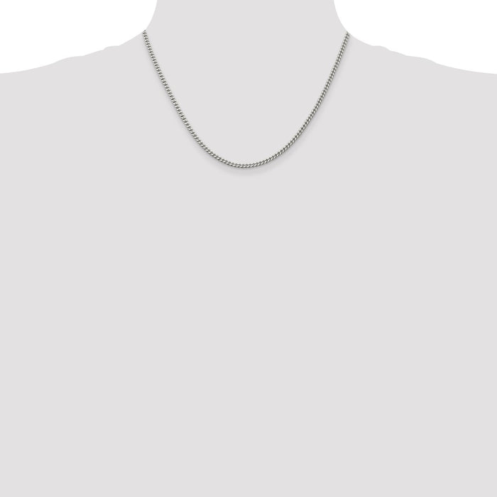 Buy Stylish 3mm Sterling Silver Curb Chain | Affordable Price & Quality-4