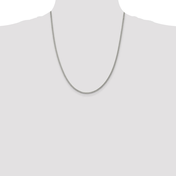Buy 3mm Sterling Silver Curb Chain - Stylish & Affordable Jewelry Accessory-4