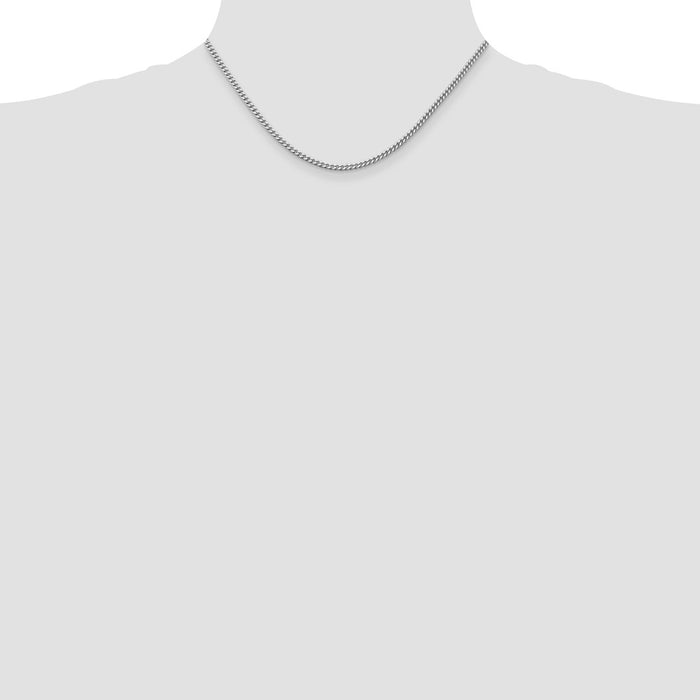 Buy Stylish 3mm Rhodium-Plated Sterling Silver Curb Chain - Affordable Luxury-4