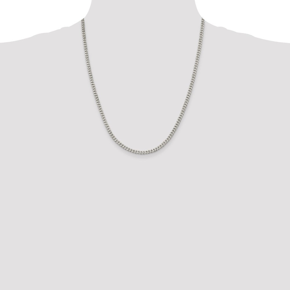 High-Quality 3.5mm Sterling Silver Curb Chain - Stylish Design at Affordable Price