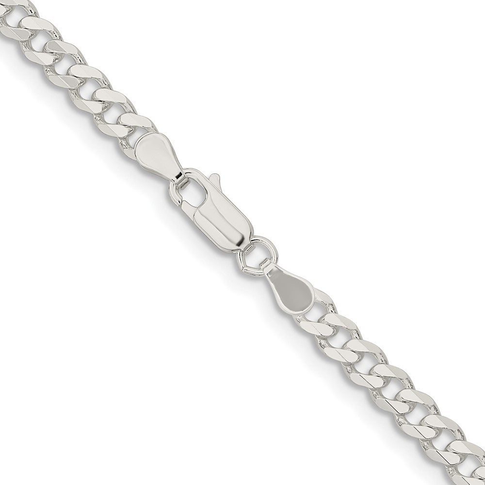 High-Quality 4.5mm Sterling Silver Curb Chain - Stylish and Affordable Accessory
