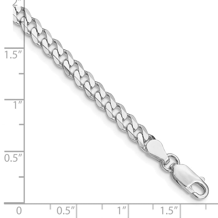 Buy Stylish Rhodium-Plated Sterling Silver 4.5mm Curb Chain - Affordable Value-3