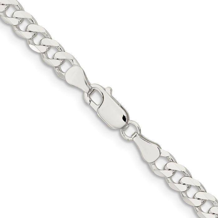 Exclusive 5.7mm Sterling Silver Curb Chain - Affordable Luxury Jewelry-3