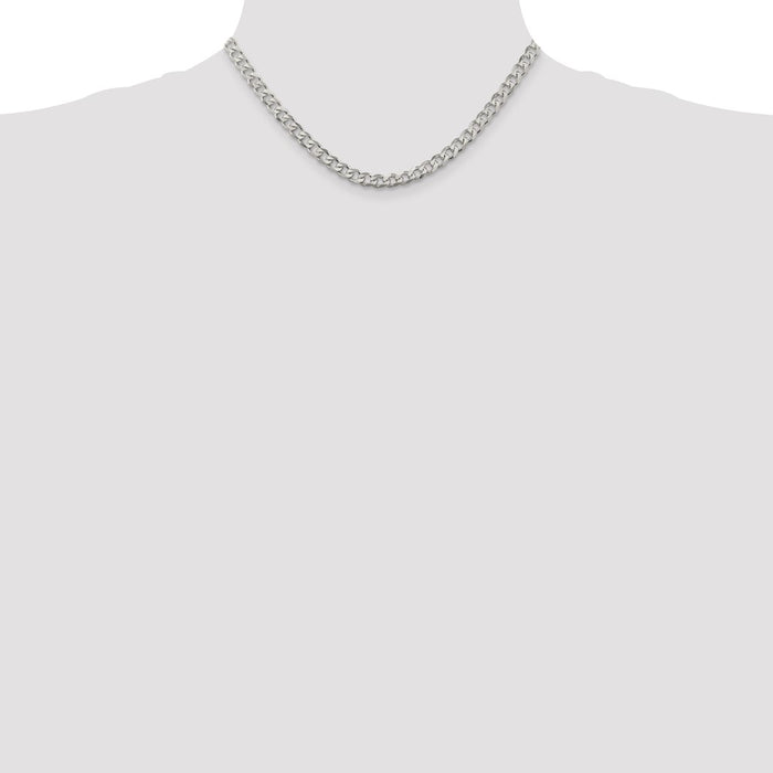 Buy Stylish 5.7mm Sterling Silver Curb Chain - Affordable Luxury Jewelry!-4