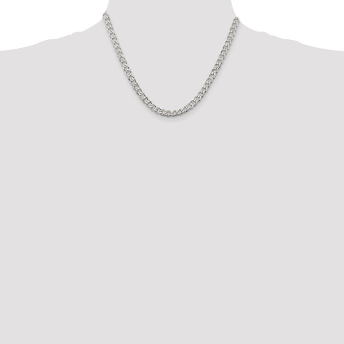 Buy 5.7mm Sterling Silver Curb Chain - Stylish & Affordable Jewelry Option!-4