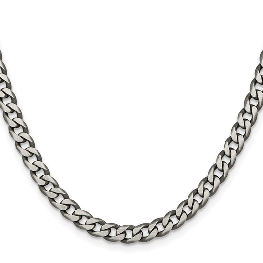 Buy Stylish Antiqued Sterling Silver 6mm Curb Chain - Affordable Luxury