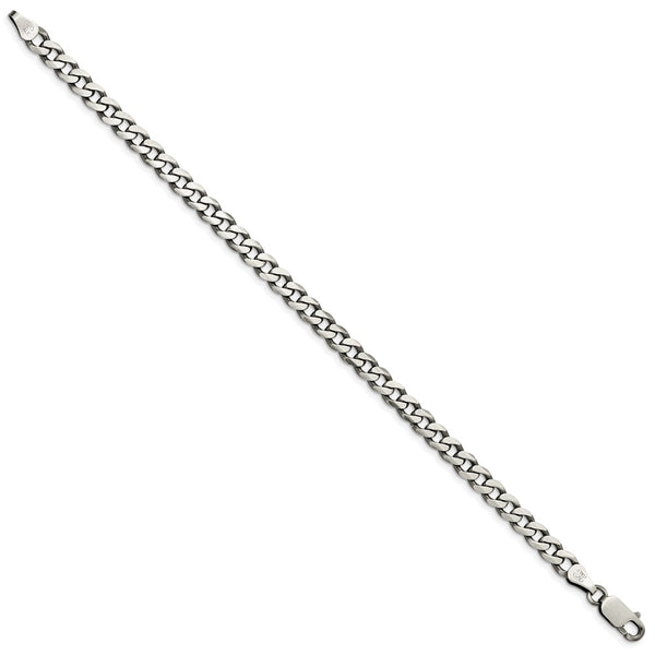6.0mm Antiqued Sterling Silver Curb Chain - Style GR1-1029945