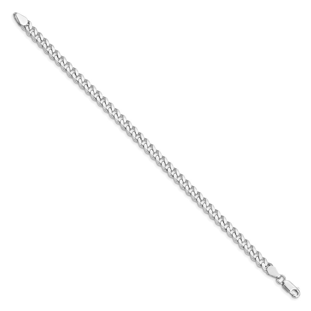 Order Stylish Rhodium-Plated Sterling Silver 5.7mm Curb Chain | Affordable Luxury