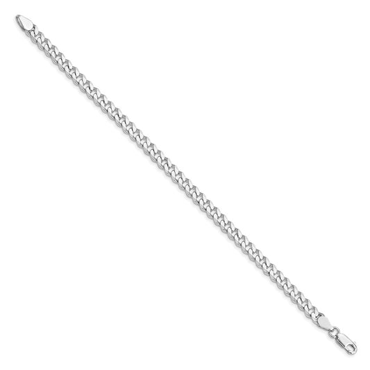 Order Stylish Rhodium-Plated Sterling Silver 5.7mm Curb Chain | Affordable Luxury