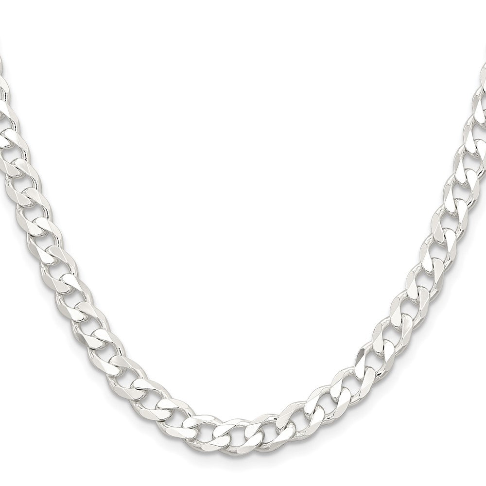 High-Quality 6.5mm Sterling Silver Curb Chain | Stylish & Affordable Option