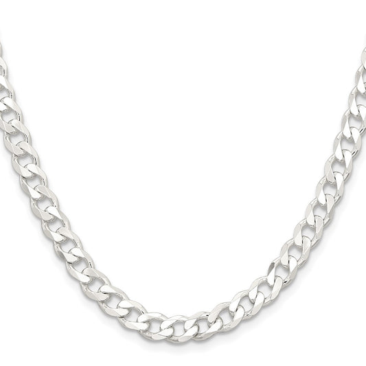 High-Quality 6.5mm Sterling Silver Curb Chain | Stylish & Affordable Option