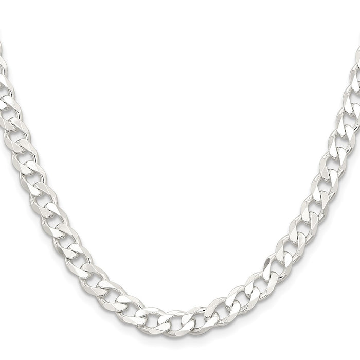 High-Quality 6.5mm Sterling Silver Curb Chain | Stylish & Affordable Option-2