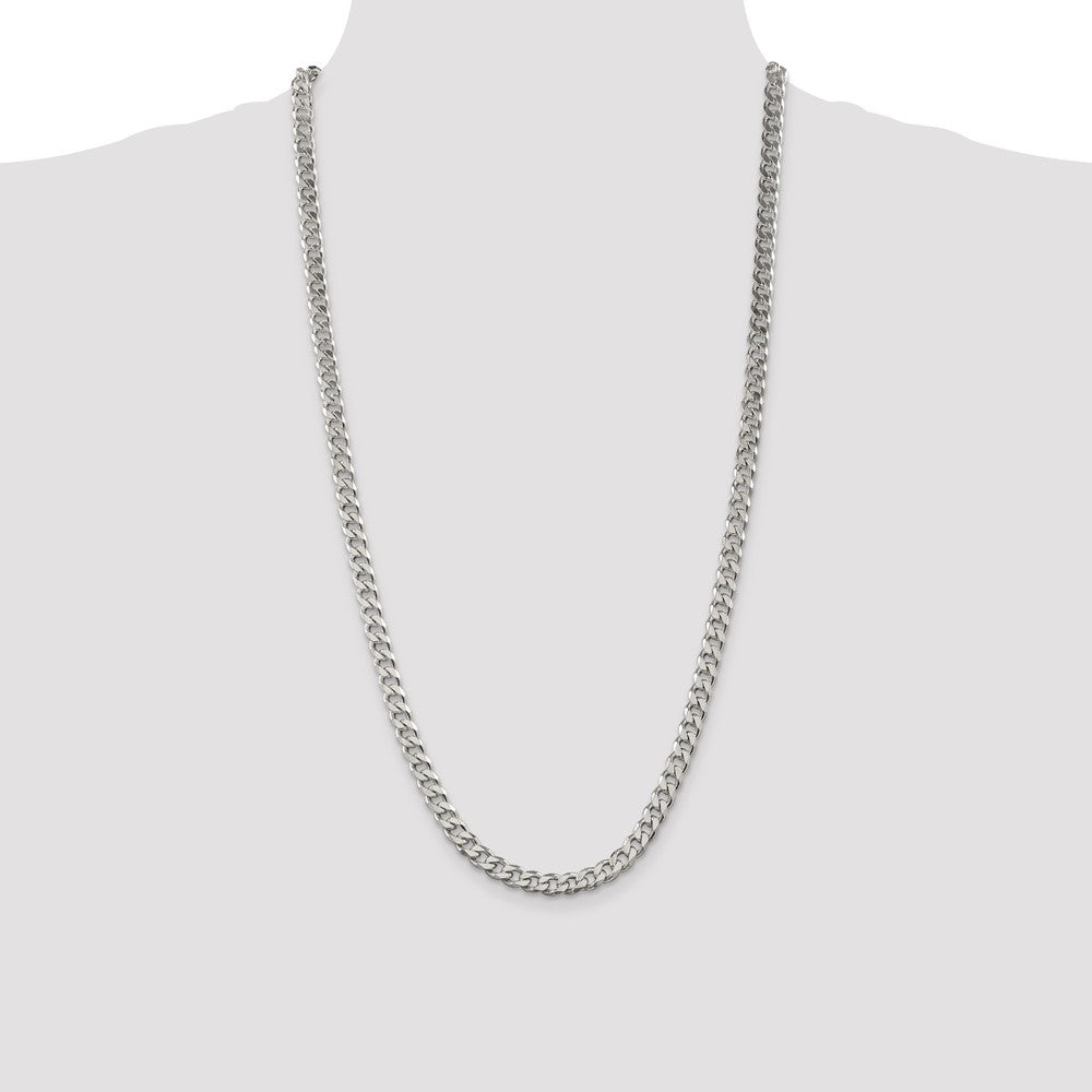 Buy Stylish 6.5mm Sterling Silver Curb Chain - High-Quality & Affordable Value!