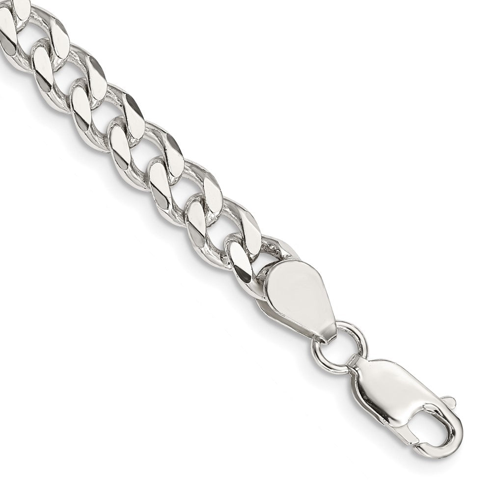 High-Quality 6.5mm Sterling Silver Curb Chain - Stylish & Affordable Design