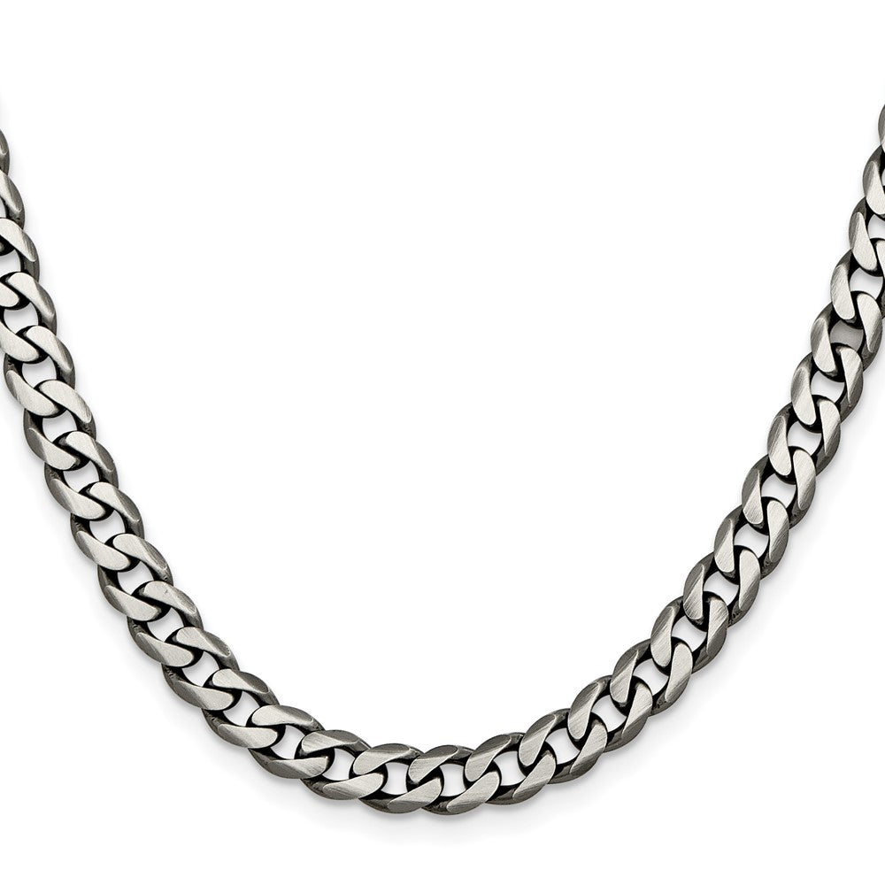 Buy Stylish Antiqued Sterling Silver 6.5mm Curb Chain | Affordable Elegance