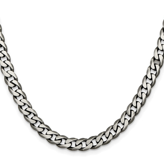 High-Quality Antiqued Sterling Silver 6.5mm Curb Chain - Stylish & Affordable!