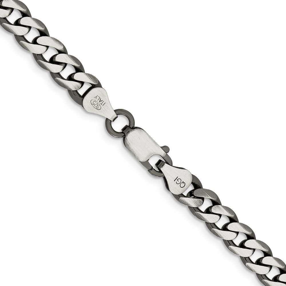 Buy Stylish Antiqued Sterling Silver 6.5mm Curb Chain | Affordable Elegance