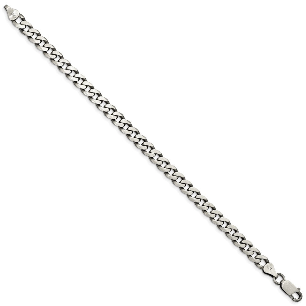 Buy Stylish Antiqued Sterling Silver 6.5mm Curb Chain - Luxury Value!
