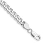 Buy Stylish Rhodium-Plated Sterling Silver 6.5mm Curb Chain - Affordable Luxury!-2