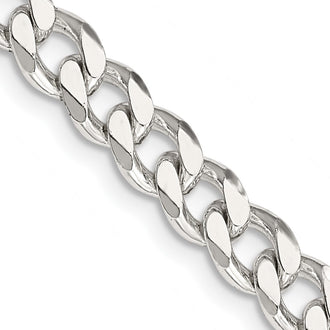 High-Quality 6.5mm Sterling Silver Curb Chain | Stylish & Affordable Option