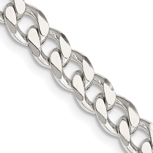 High-Quality 6.5mm Sterling Silver Curb Chain - Stylish & Affordable Accessory