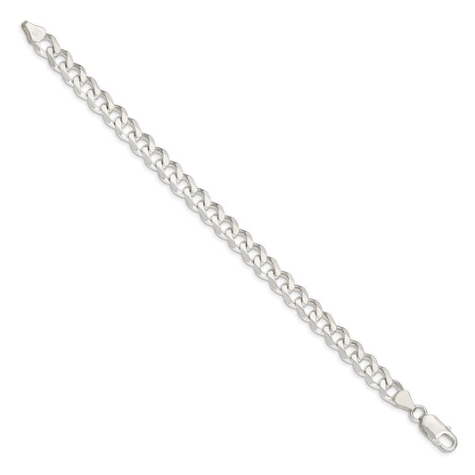 High-quality 7.5mm Sterling Silver Curb Chain - Affordable Luxury Jewelry