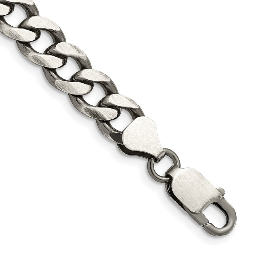 High-Quality Antiqued Sterling Silver 7.5mm Curb Chain - Stylish and Affordable!