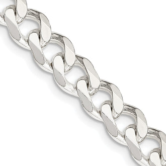 High-Quality 7.5mm Sterling Silver Curb Chain - Stylish & Affordable Value!