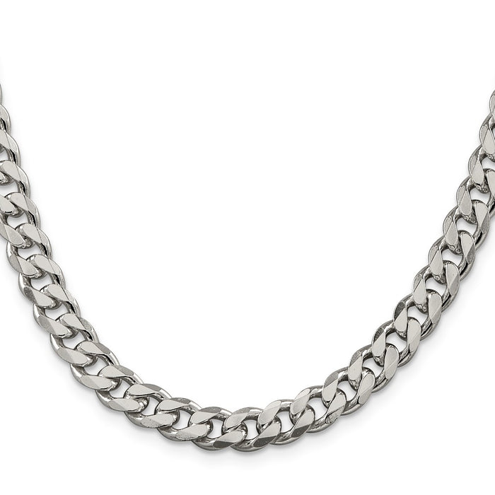 Buy Stylish 8.3mm Sterling Silver Curb Chain - Affordable Luxury Jewelry-2